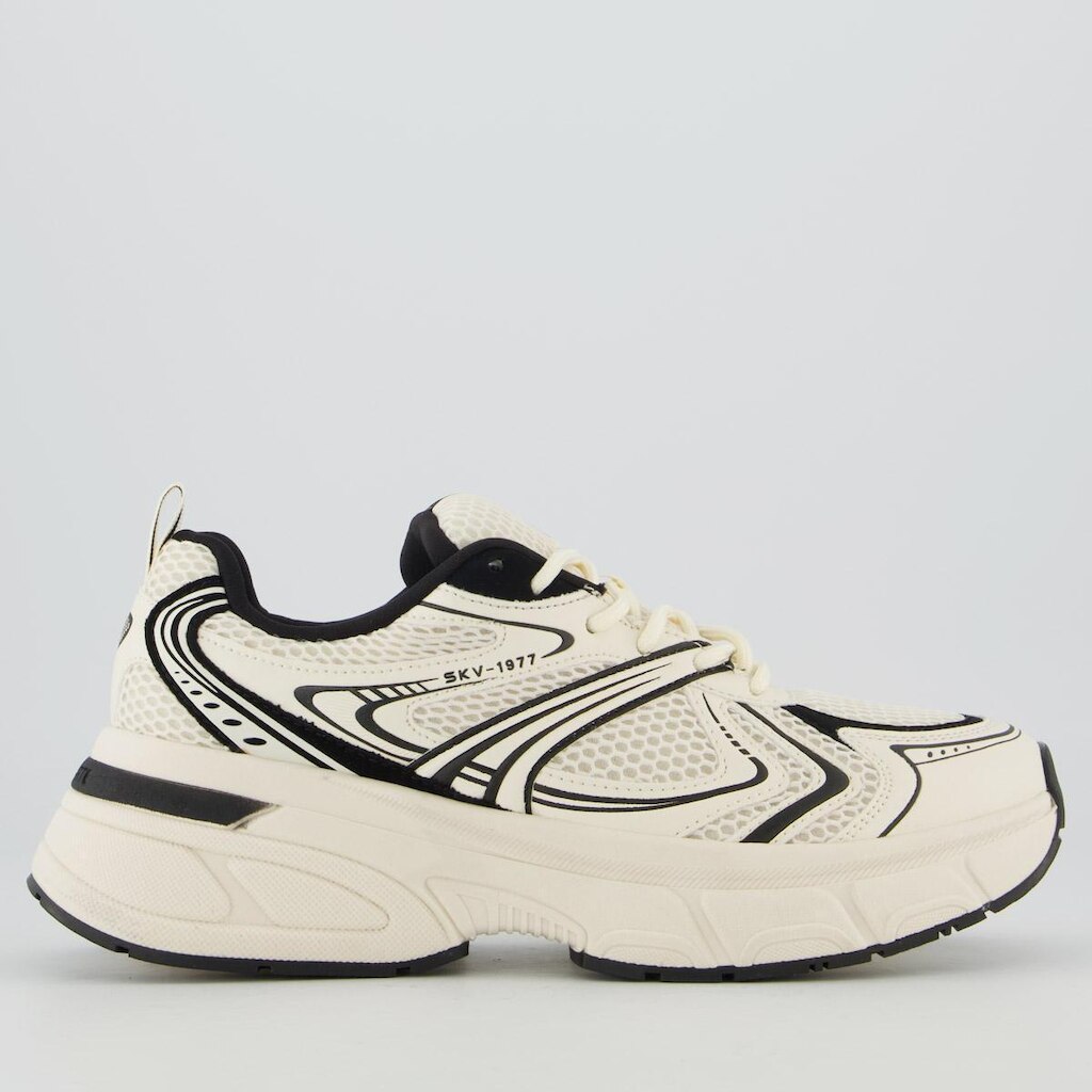 Tênis Via Marte V225 Feminino Off White e Preto