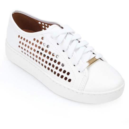 Tênis Vizzano Amarração Laser Feminino - Branco Menor preço em Tênis Vizzano Amarração Laser Feminino - Branco