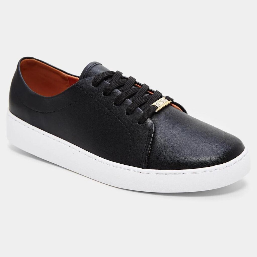 Tênis Vizzano Casual Cadarço Pelica - Preto e Branco - 40