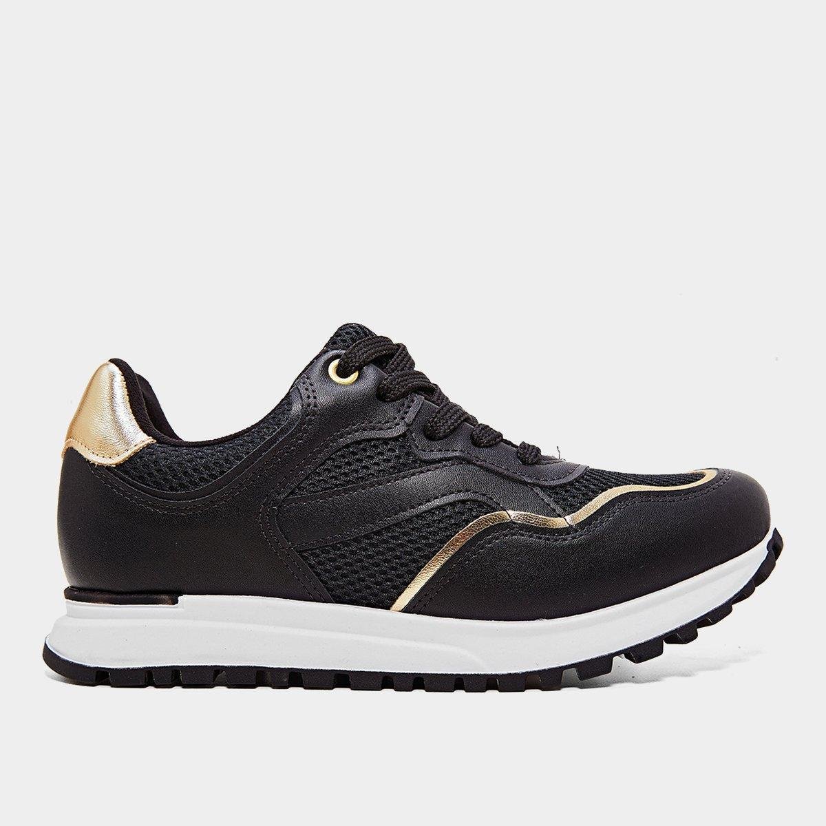 Tenis Vizzano Preto Dourado em promoção na Netshoes!