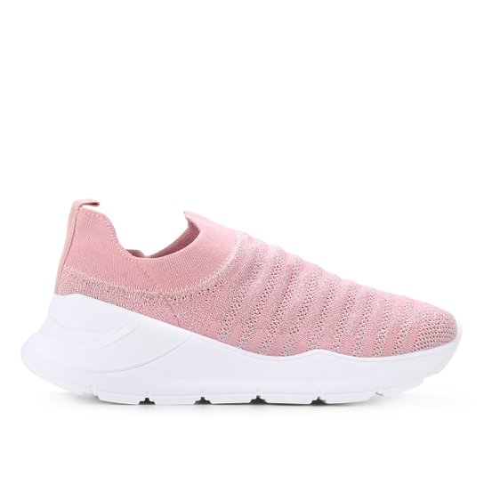 Tênis Vizzano Casual Sem Cadarço Feminino - Rosa Menor preço em Tênis Vizzano Casual Sem Cadarço Feminino - Rosa