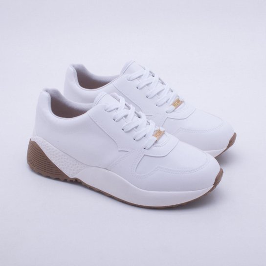 Tênis Vizzano Chunky Básico Bicolor Feminino - Branco