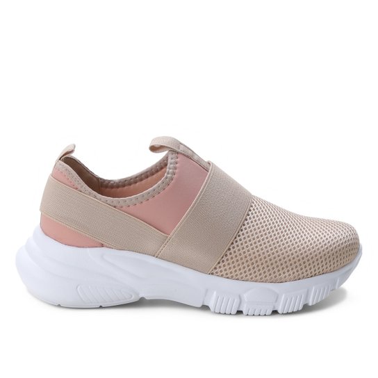 Tênis Vizzano Elásticos Feminino - Bege Menor preço em Tênis Vizzano Elásticos Feminino - Bege