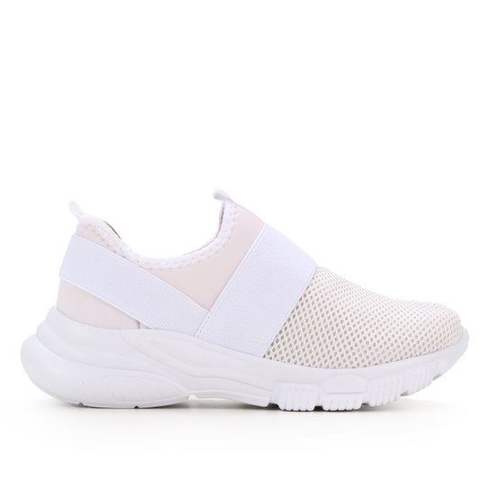 Tênis Vizzano Elásticos Feminino - Off White Menor preço em Tênis Vizzano Elásticos Feminino - Off White