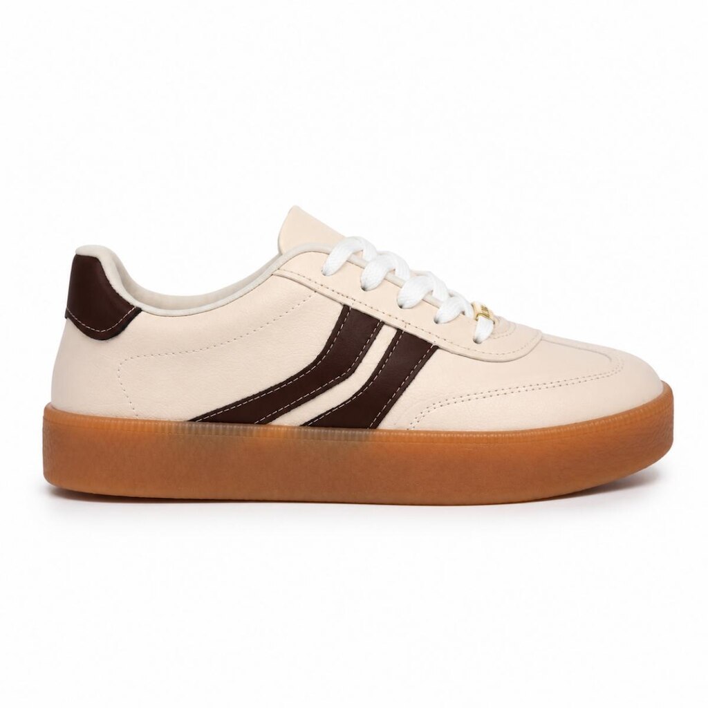 tênis Vizzano Flatform Feminino Casual Solado Caramelo