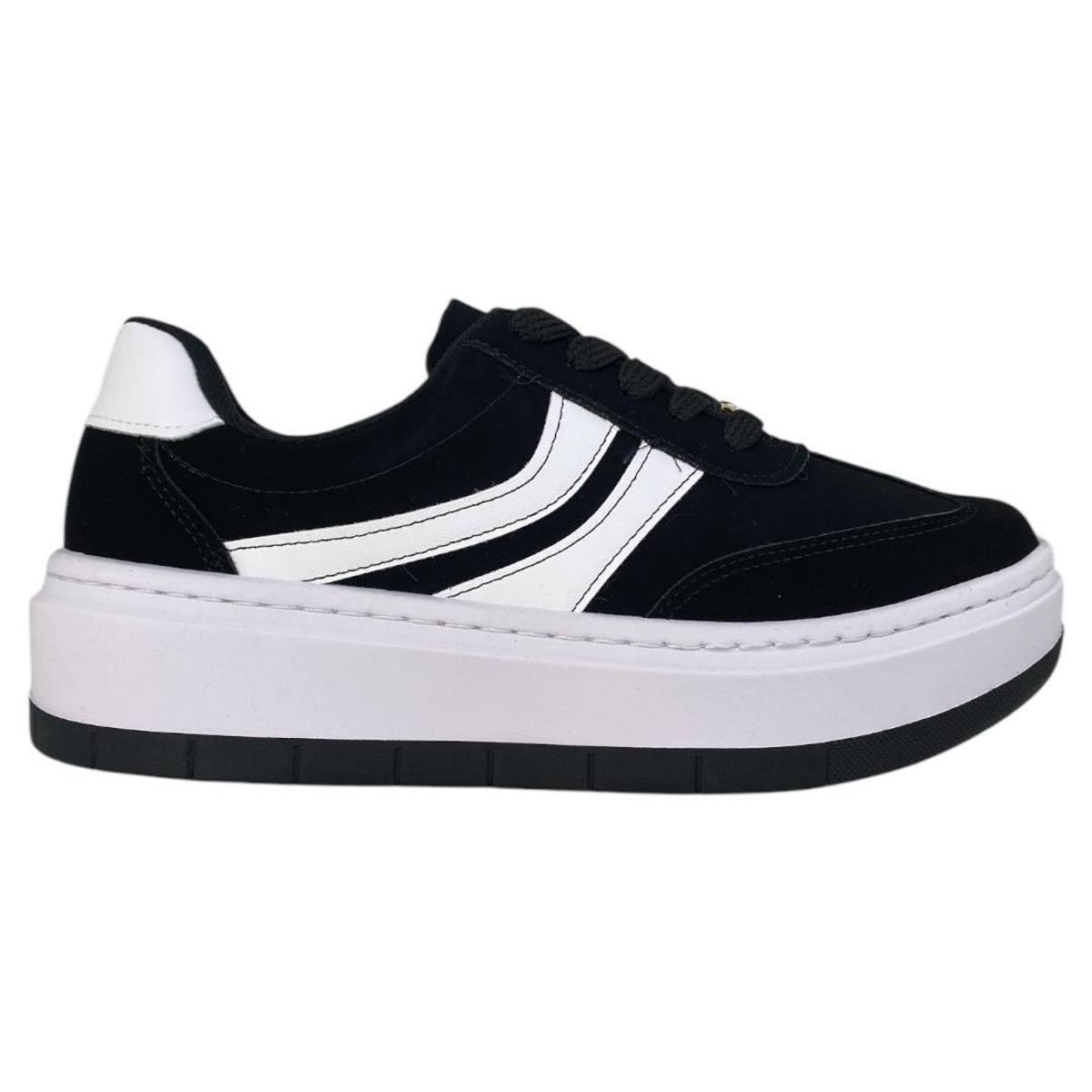 Tenis Azaleia Flatform Preto em promoção na Netshoes!