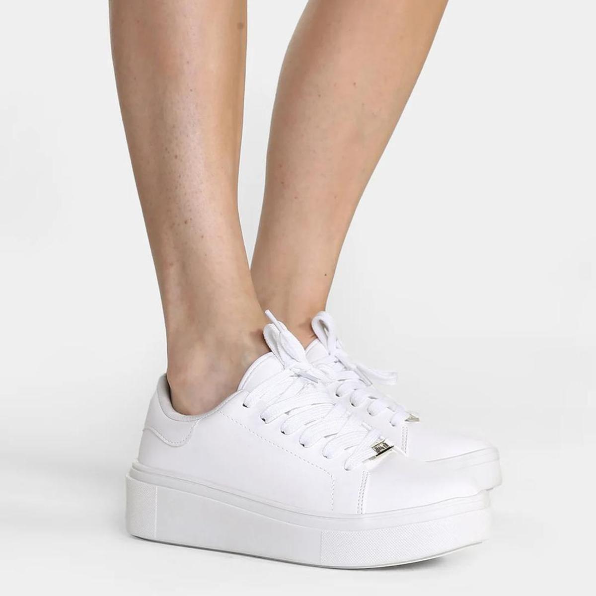 Tênis Vizzano Flatform Liso Feminino 1339.345 - Off White