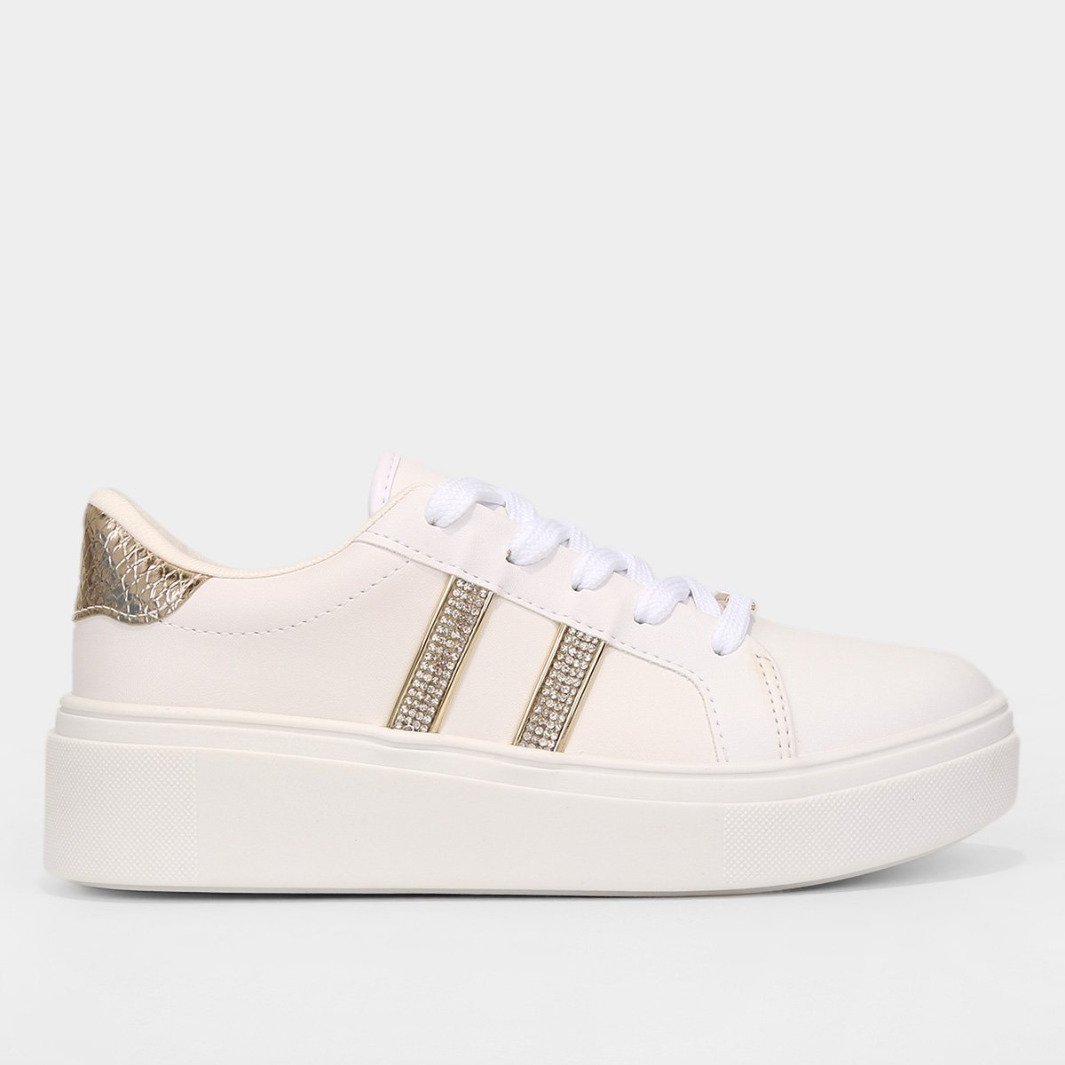 Tênis Feminino Vizzano Plataforma Tenis Vizzano Branco Netshoes
