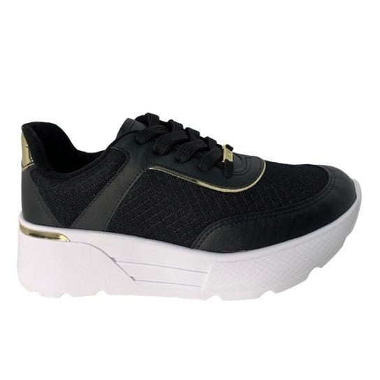 Tênis Vizzano Flatform Tratorado Feminino Preto Netshoes