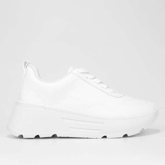 Menor preço em Tênis Vizzano Flatform Tratorado Feminino - Branco