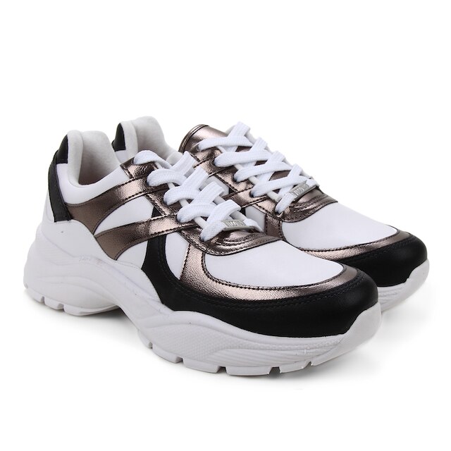Menor preço em Tênis Vizzano Glow Feminino - Branco e Grafite