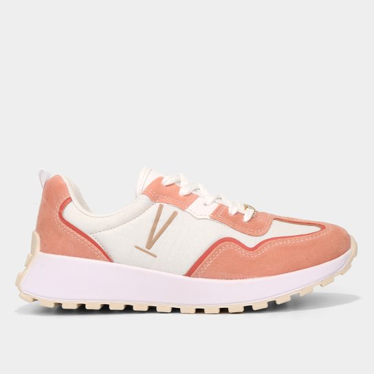 Tênis Vizzano Jogging Tratorado Feminino Branco+Rosa Netshoes - Main Image