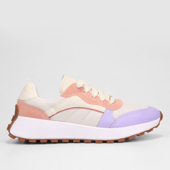 Tênis Vizzano Jogging Tratorado Feminino - Branco+Rosa Menor preço em Tênis Vizzano Jogging Tratorado Feminino - Branco+Rosa