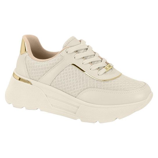 Tênis Vizzano Sneaker Sola Alta Feminino - Ref.: 1408.202 - Off White Menor preço em Tênis Vizzano Sneaker Sola Alta Feminino - Ref.: 1408.202 - Off White