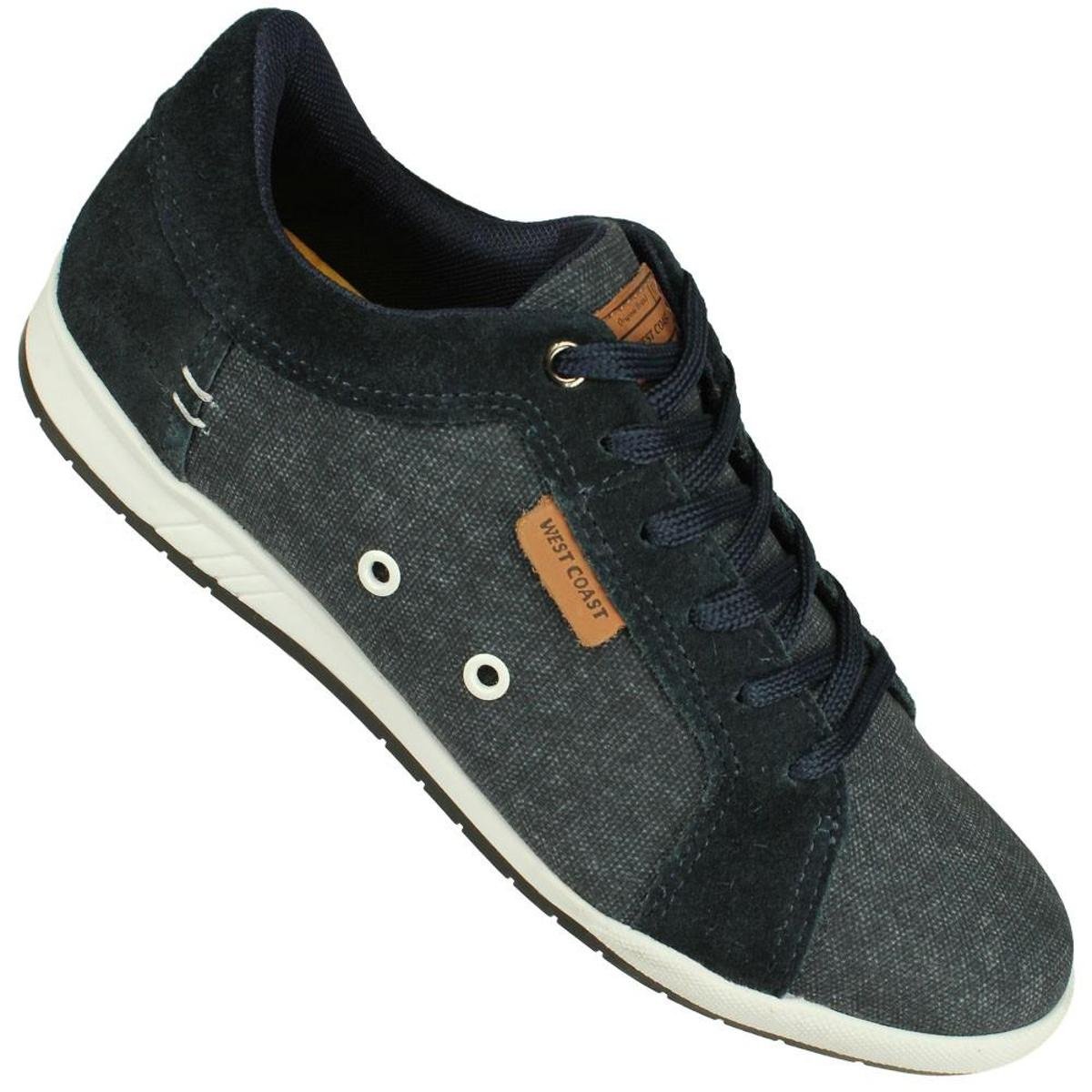 Tênis West Coast Lona Stoned - Marinho+Branco | Netshoes