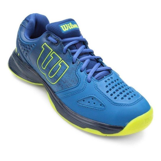 Tênis Wilson K Energy Masculino - Laranja e Azul - Azul+Verde Menor preço em Tênis Wilson K Energy Masculino - Laranja e Azul - Azul+Verde