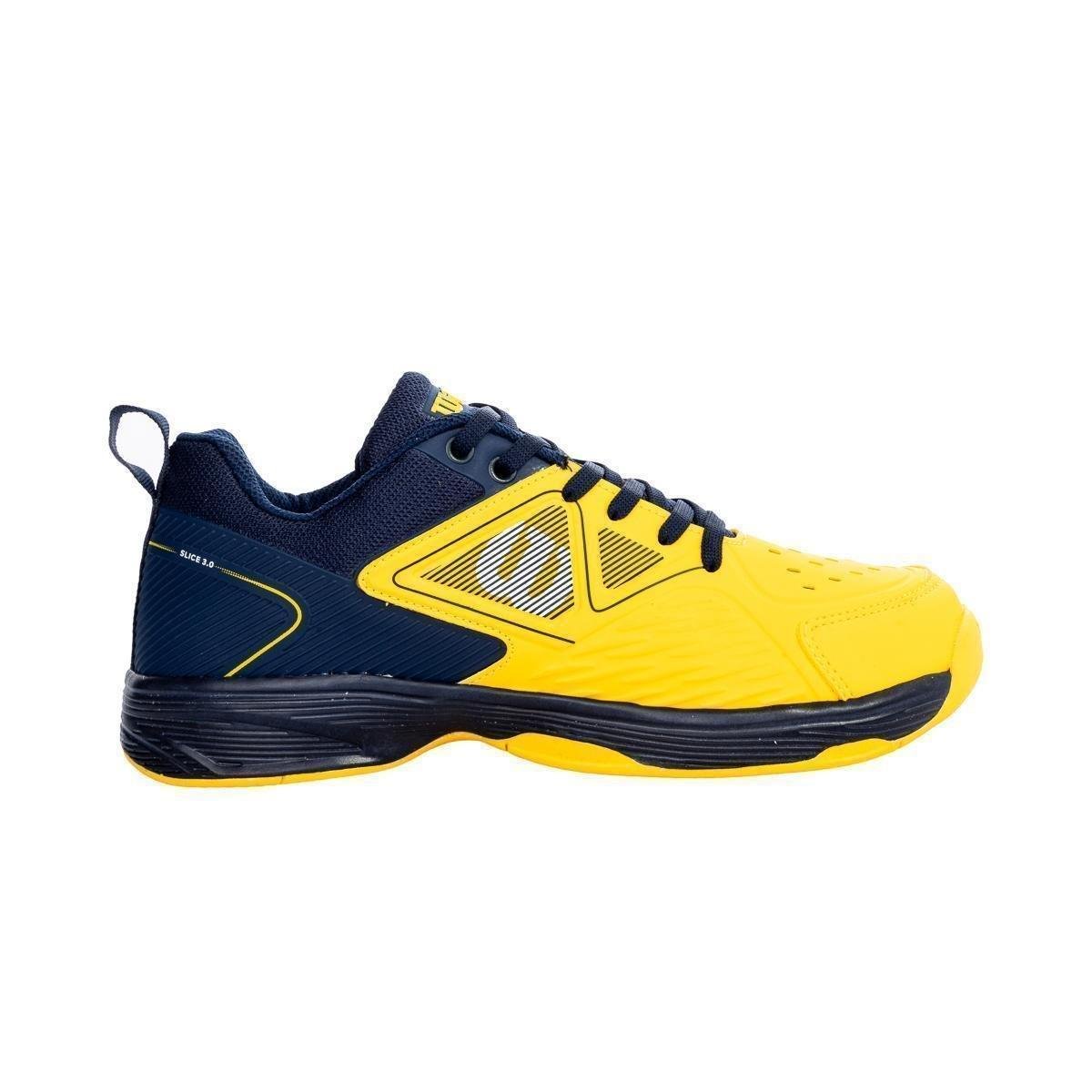 Tênis Wilson Slice 3.0 All Court Unissex Amarelo Marinho Menor preço em Tênis Wilson Slice 3.0 All Court Unissex Amarelo Marinho