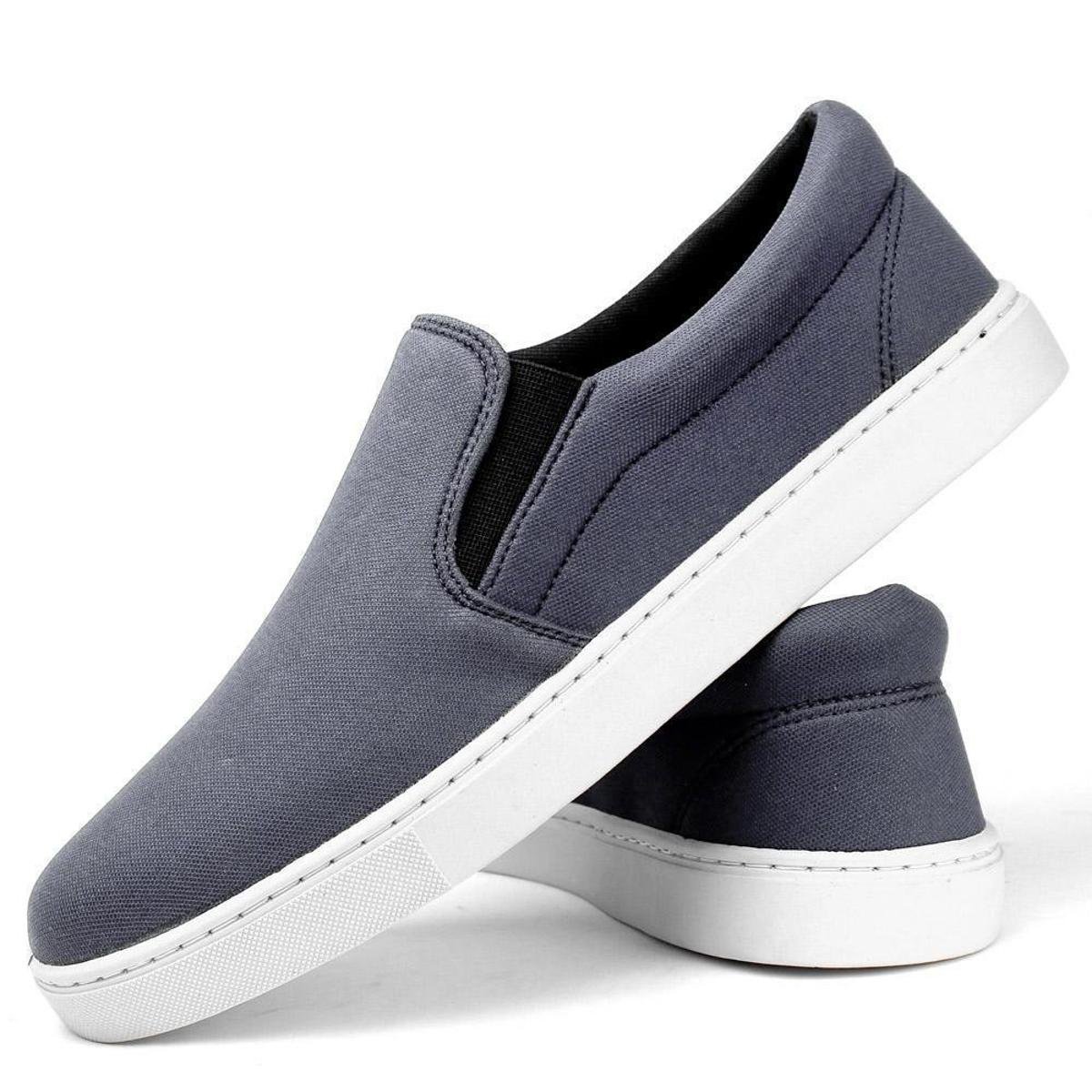 Tênis Yate Slip-on Masculino Sapatênis Casual em Lona Menor preço em Tênis Yate Slip-on Masculino Sapatênis Casual em Lona