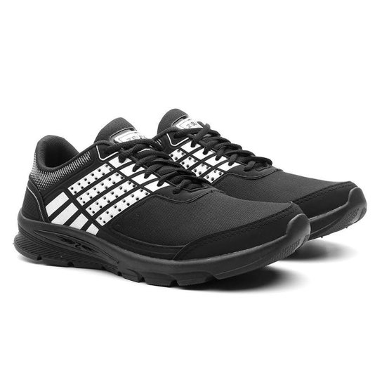 Tênis Zeus Esporte Solado Borracha Masculino - Preto+Branco Menor preço em Tênis Zeus Esporte Solado Borracha Masculino - Preto+Branco