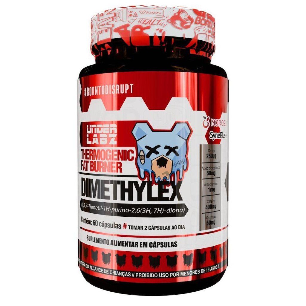 Termogenico Dimethylex 400mg Cafeina 60Capsulas - Under Labz