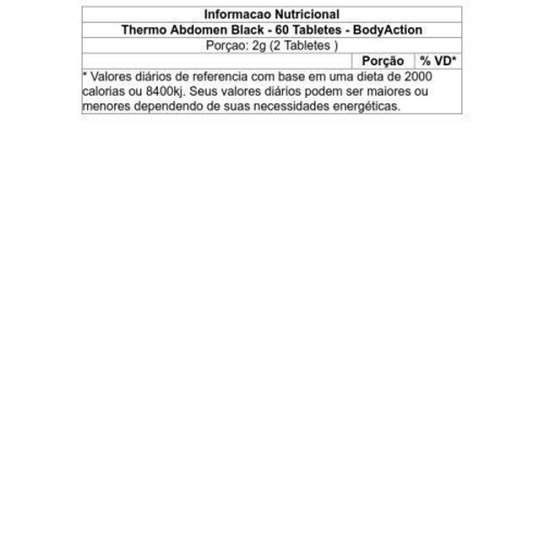Termogênico Thermo Abdomen Black Blister 60 Tabletes - Body Action -