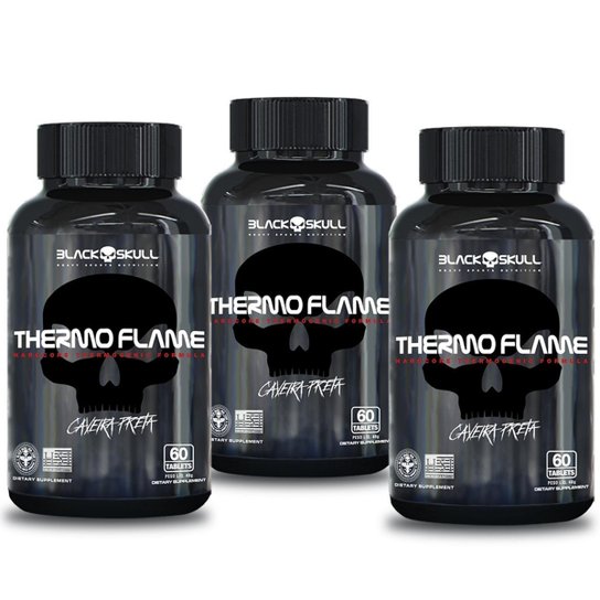 Termogênico thermo flame 60 caps - kit c/ 3 unidades -