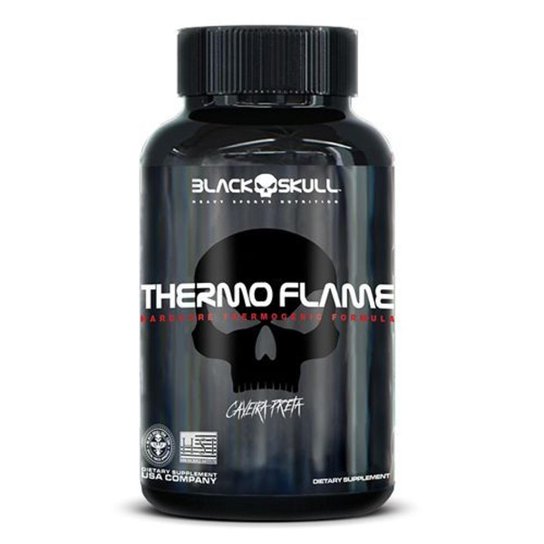Termogênico Thermo Flame Black Skull - 120 Tabs Menor preço em Termogênico Thermo Flame Black Skull - 120 Tabs