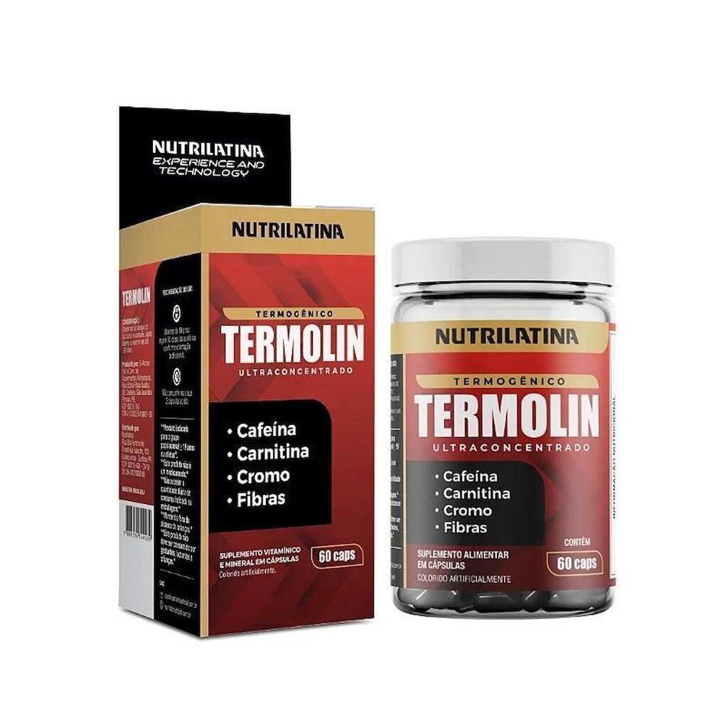 TERMOLIN (60 Caps) Termogênico Ultraconcentrado - Nutrilatina
