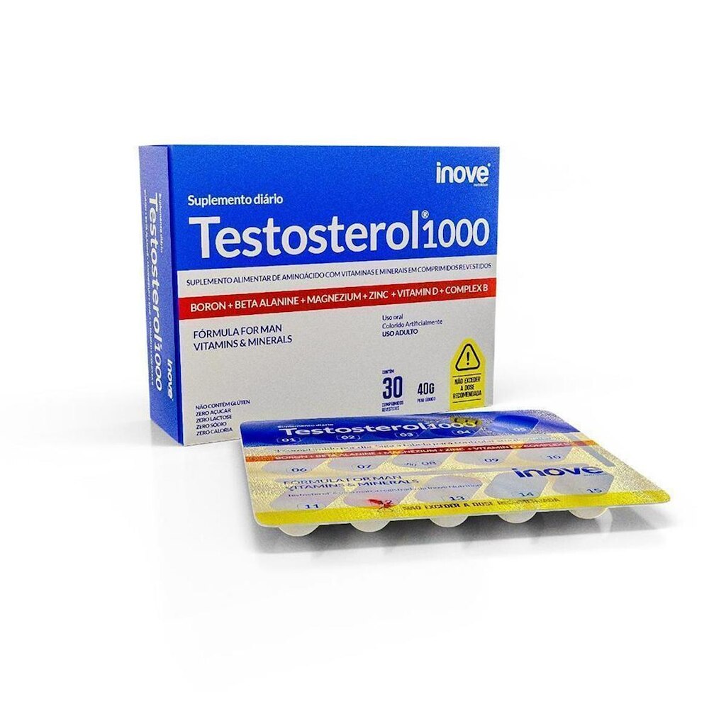 Testosterol 1000 - Fórmula Masculina -  Foco e Resistência com Formulação Premium - 30 comprimidos