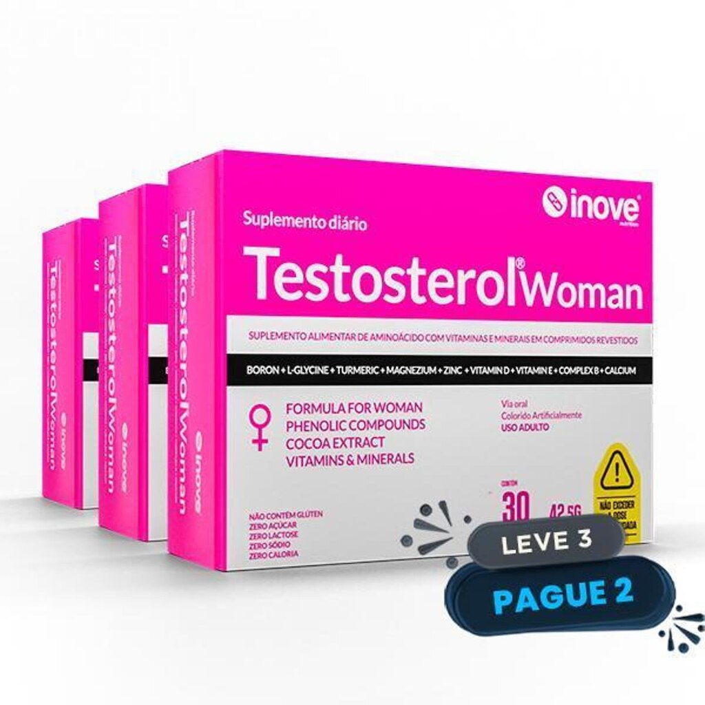 Testosterol Woman - Leve 3 pelo preço de 2
