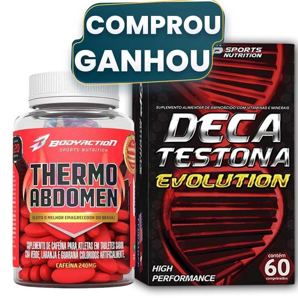Thermo Abdomen Emagrecimento c/ 120 + Deca Testona Evolution