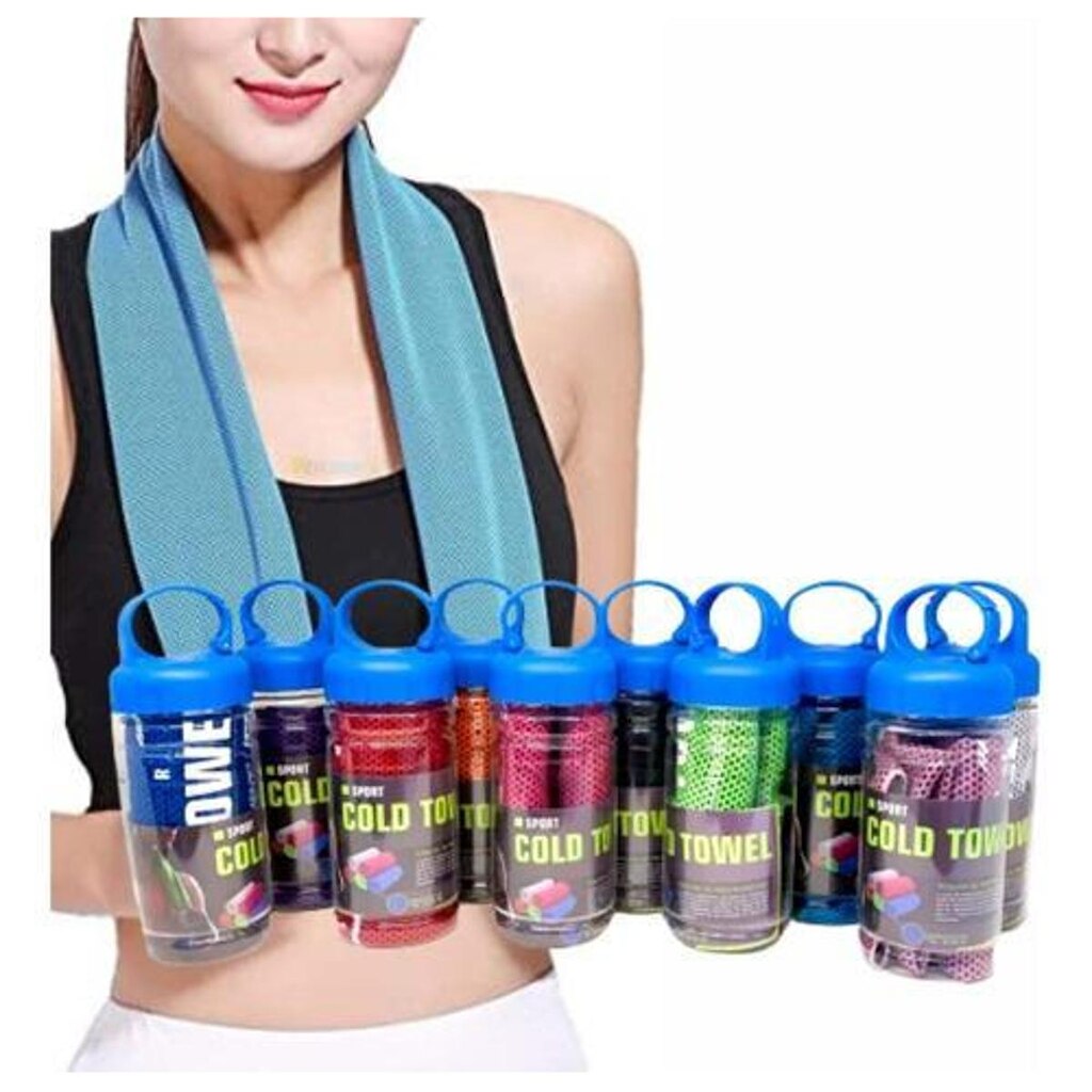 Toalha Microfibra Refrescante Seca Rapido Fit Academia
