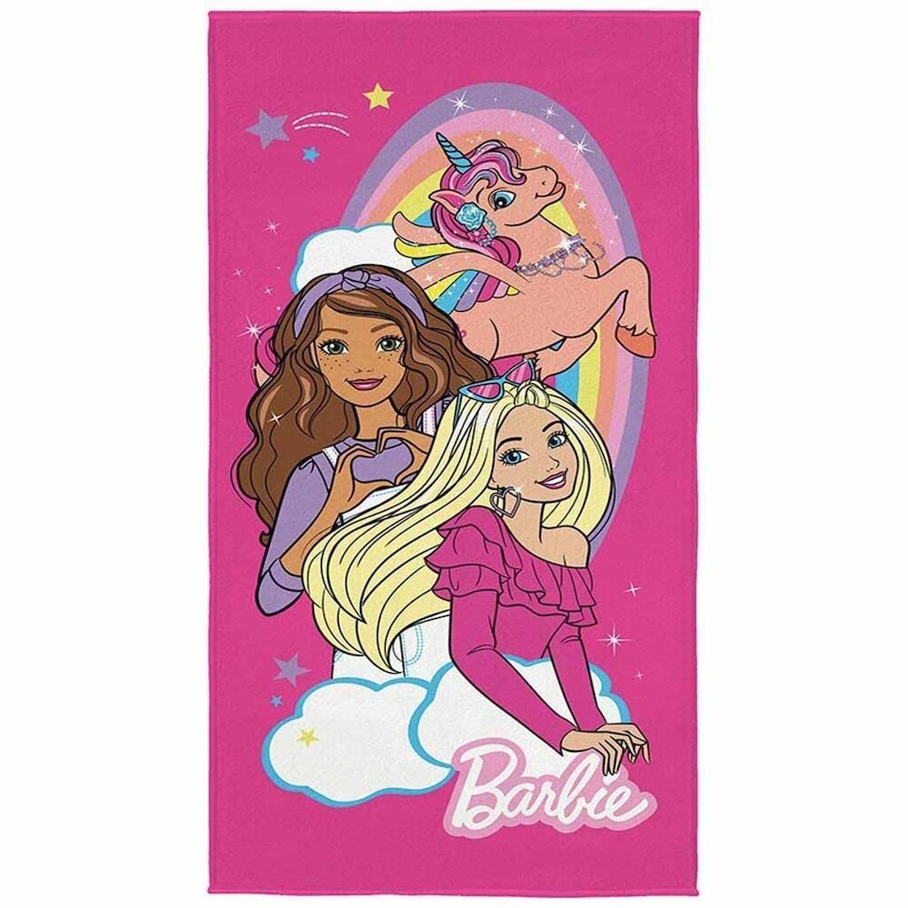 Toalha Praia Aveludada Barbie Pink Lepper