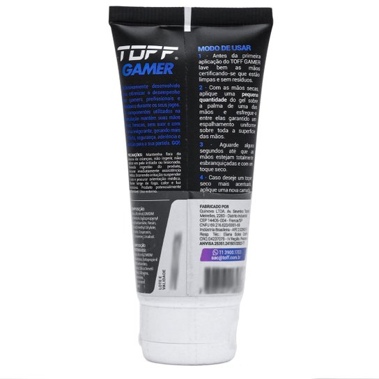 Toff Gel Gamer Secativo Precisão em Jogos e Esportes 60gr