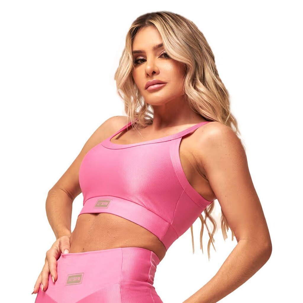 Top Academia Alça Reforçada Bright Basico Lets Gym Feminino