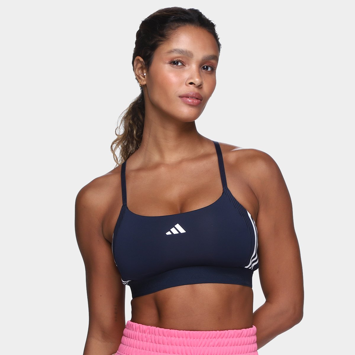 Top Adidas Hyperglam Suporte Leve Feminino Menor preço em Top Adidas Hyperglam Suporte Leve Feminino