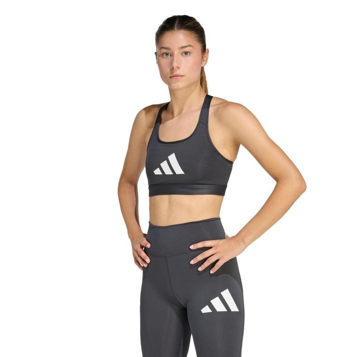 Top Adidas Power React Feminino - Cinza | Netshoes