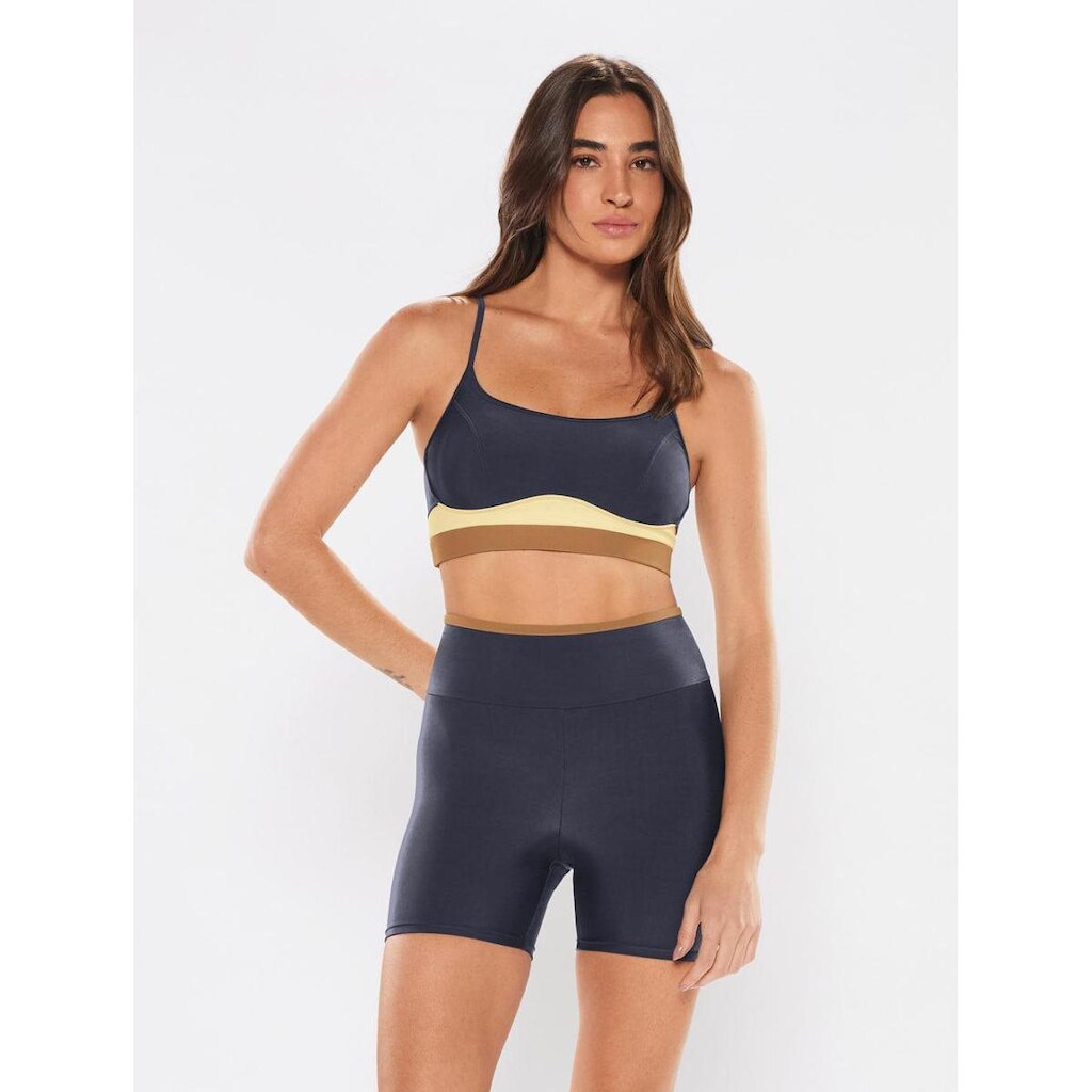 Top Alça Reta Liso New Navy