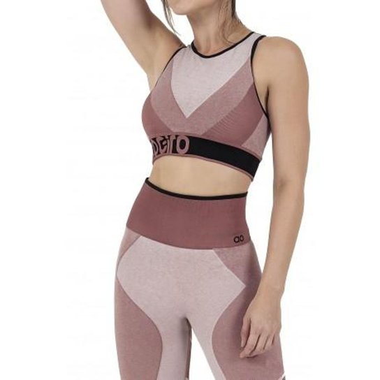Top Alto Giro Duplo Nadador Feminino - Rosa