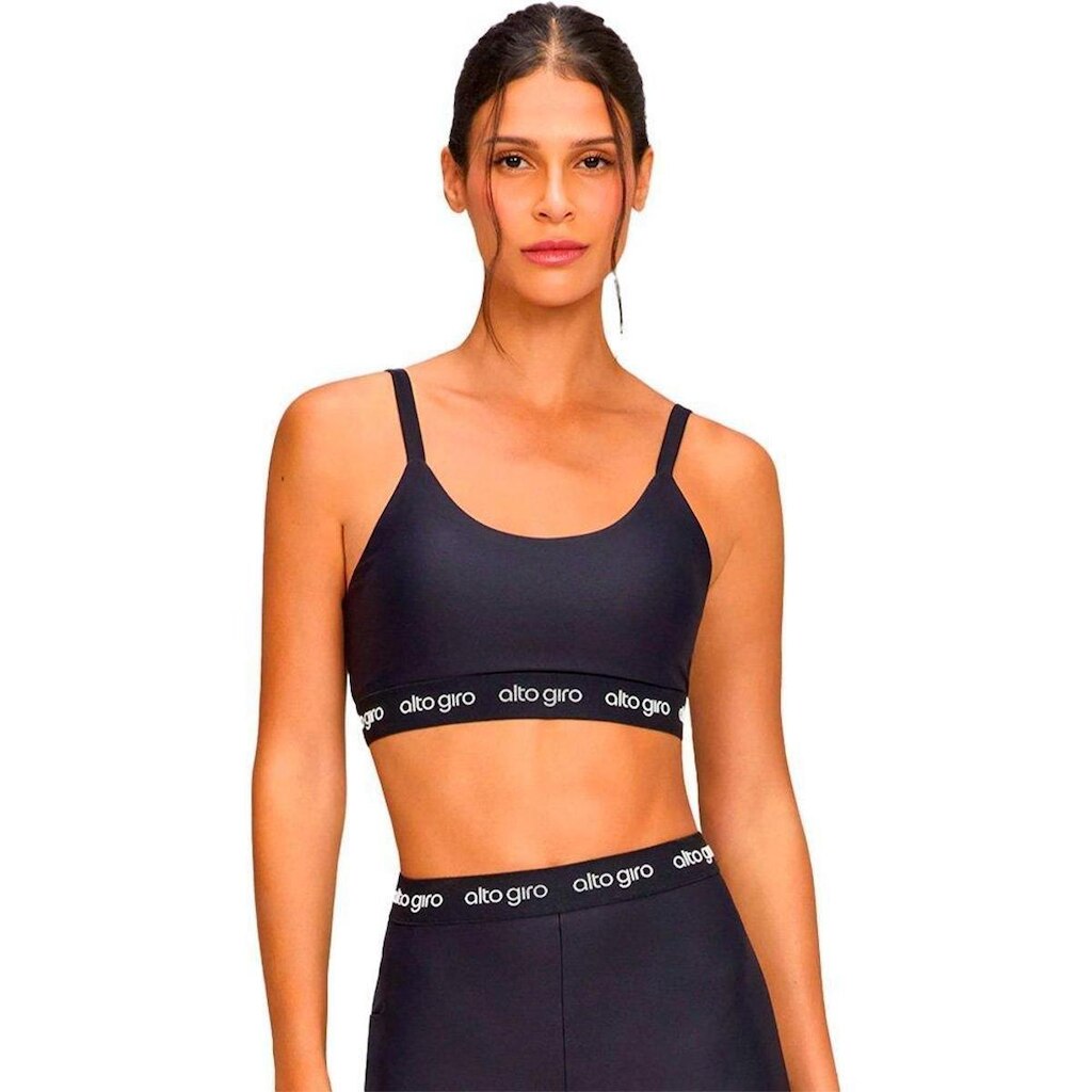 Top Alto Giro Elástico Personalizado Feminino