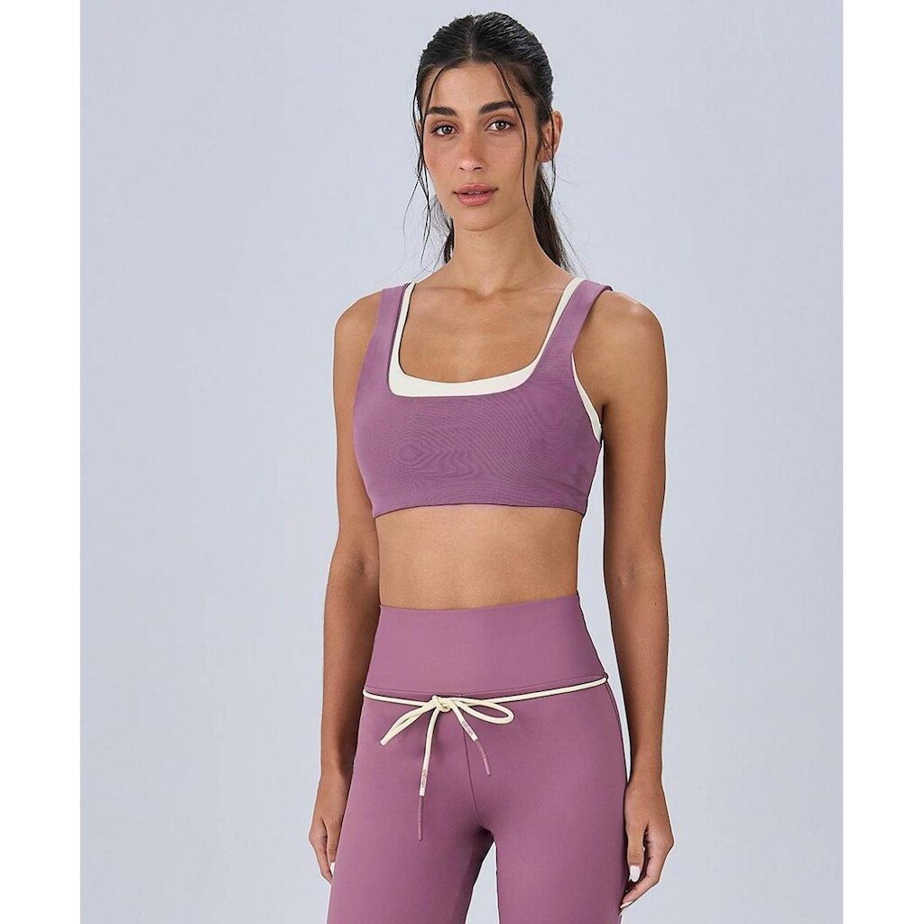 Top Alto Giro Tule Sobreposto Feminino