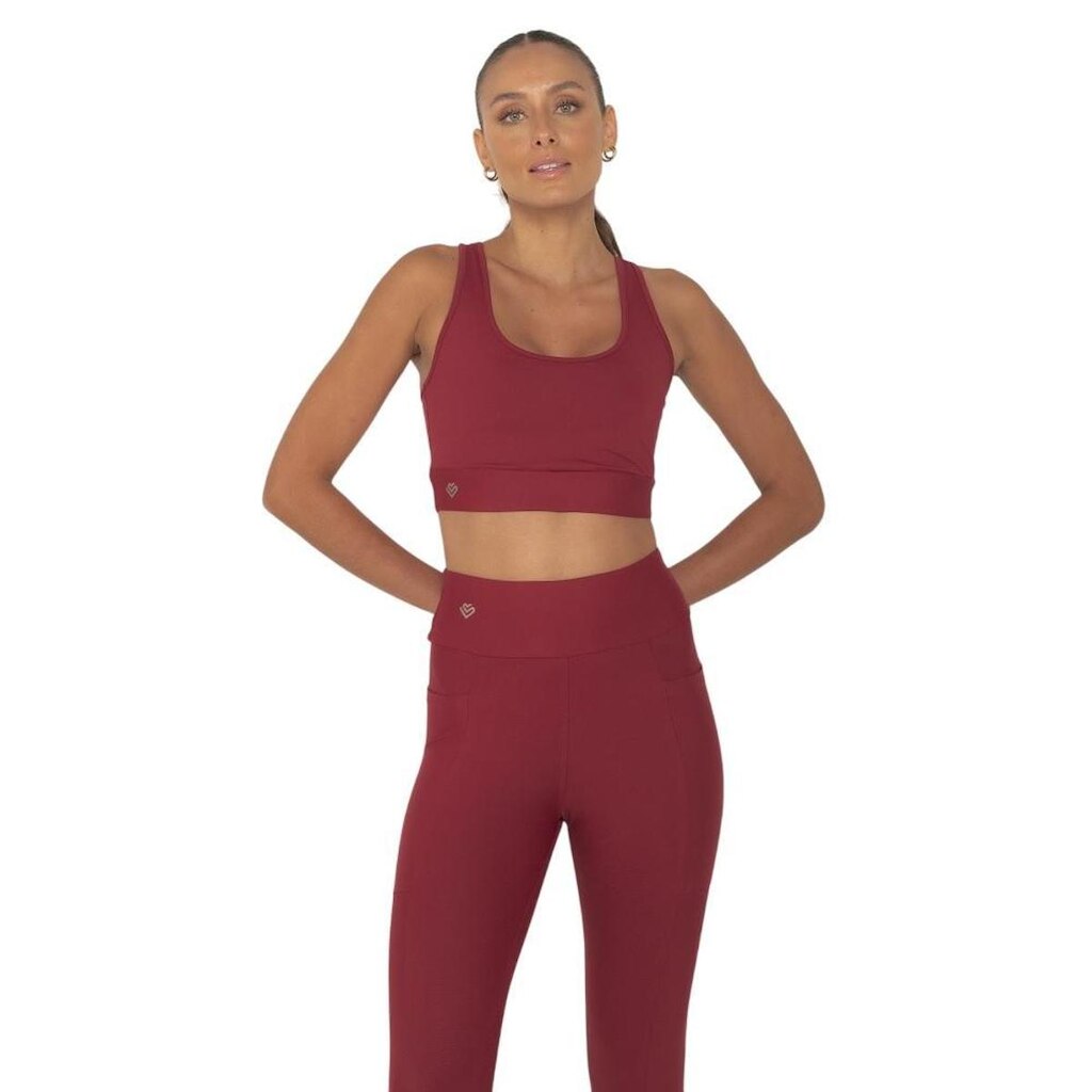Top Amei Sport Valentino Poliamida - Vinho