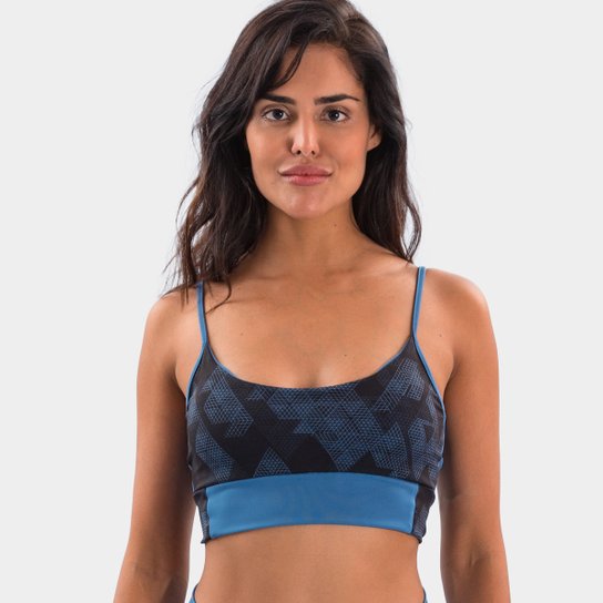 Top Área Sports Spock Feminino - Azul+Preto
