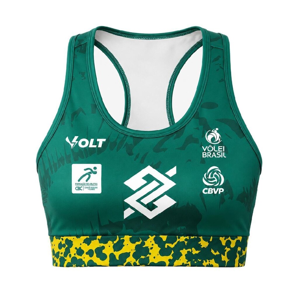 Top Brasil Vôlei Praia Volt 2026 Jogo 3 Verde - Feminino