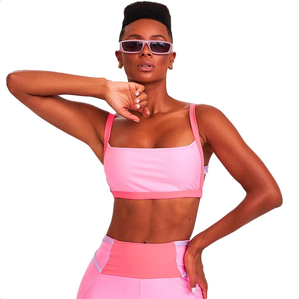 Top Caju Brasil Identidade Rosa Glossy - Feminino
