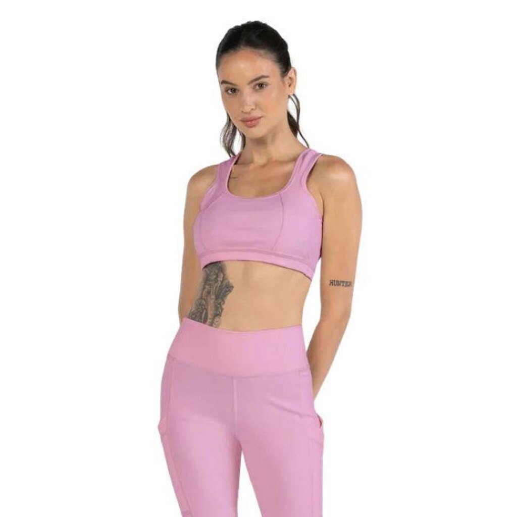 Top Canelado Sol Sports Stretch Rosa Claro