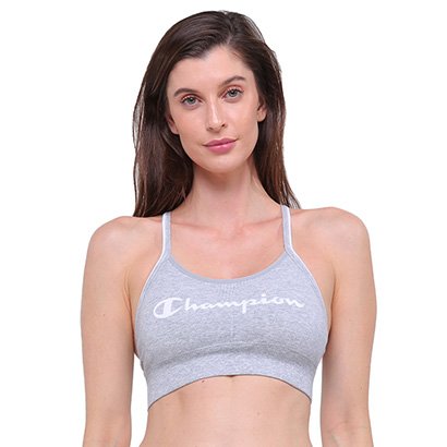 Top Champion Logo Script The Heritage Cami Sports Bra - Feminino