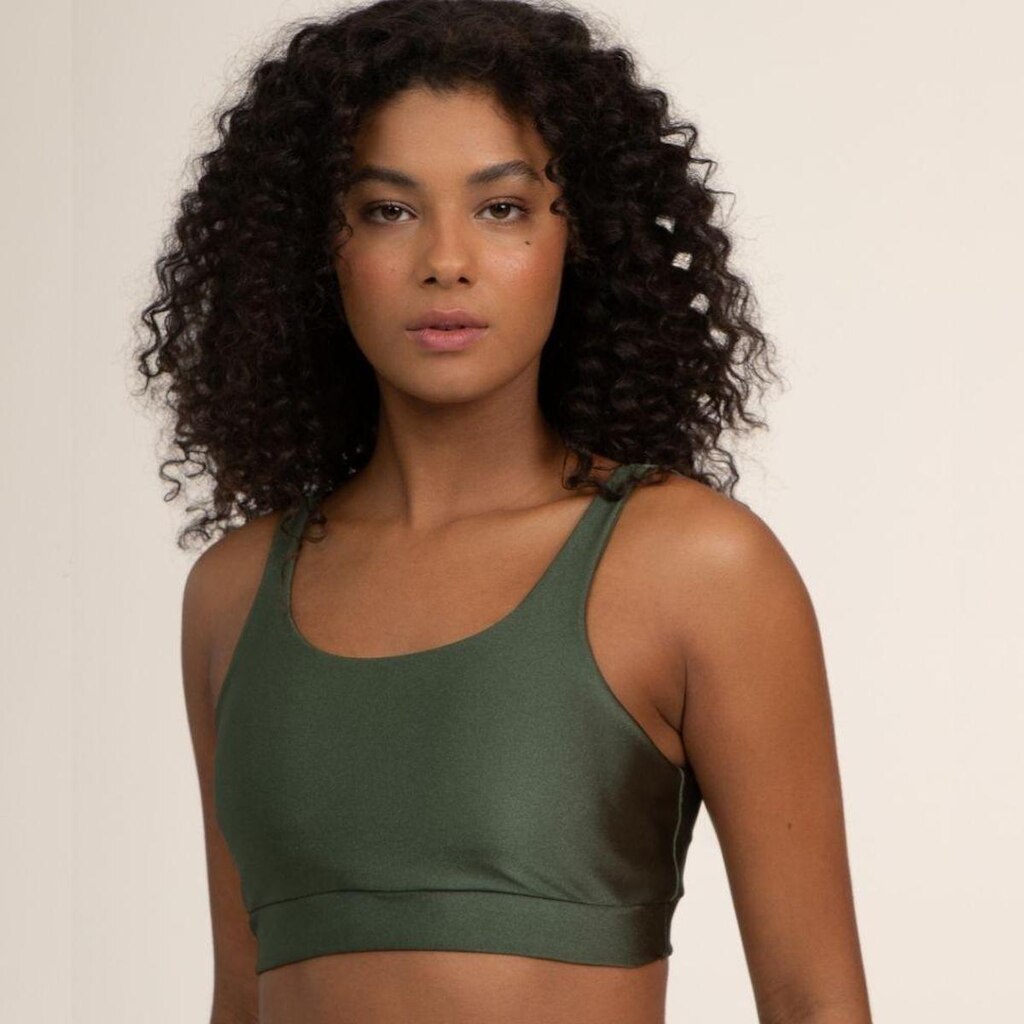 Top Cirre Brilhante Trilobal Academia Liso