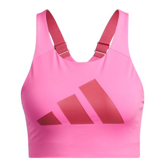 Top Com Bojo Adidas Ultimate Logo Alta Sustentação - Rosa Menor preço em Top Com Bojo Adidas Ultimate Logo Alta Sustentação - Rosa