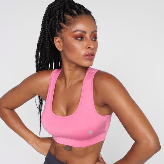 Top Com Bojo Gonew Fast Run - Rosa Claro Menor preço em Top Com Bojo Gonew Fast Run - Rosa Claro